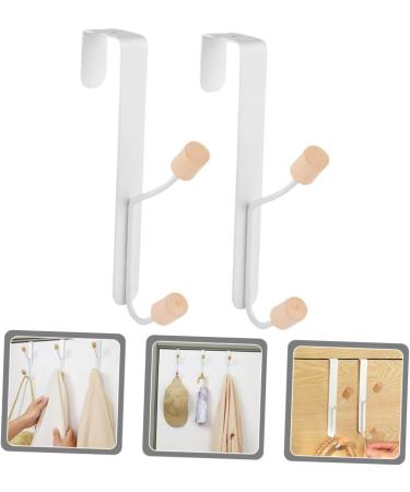 ABOOFAN 2pcs No Punching Door Hook Heavy Duty Clothes Rack Coat Hanging Holder Over Door Organizer Rack Bags - Buy Online on GoSupps.com