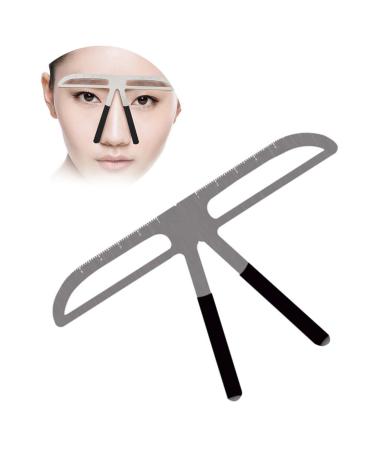 Beavorty Tool Eyebrow Ruler Stencil Eyebrow Stencil Kit Brow Stencils Calipers Stainless Steel medium As Shown