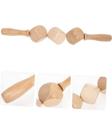 Beavorty Wooden Massage Roller Stick - Manual Meridian Muscle Roller Device & Accessories for Effective Relief - Buy Online on GoSupps.com