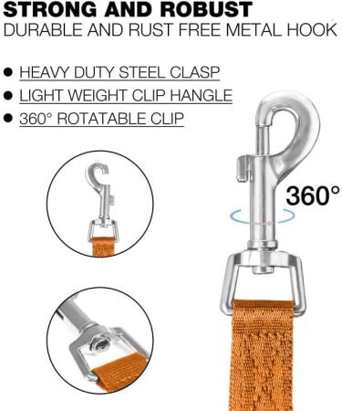 Loutep 20m Dog Training Line - Durable Orange Nylon Leash with Padded Handle & Robust Hook | Long Leash for Obedience Training - Buy Online on GoSupps.com