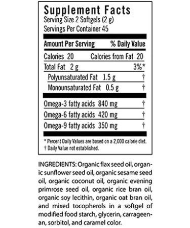 Flora Udo's Choice Udo's Oil 3-6-9 Blend - 180 Vegetarian Softgels for Optimal Health - Buy Online on GoSupps.com