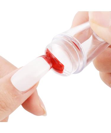 Buy Auidy 6txd Double-End Silicone Nail Art Stamper & Scraper | DIY Nail Design Tools for Perfect French Nails & Stamping | 7x3cm - Buy Online on GoSupps.com