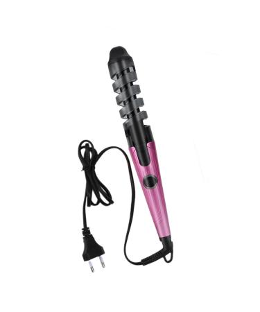 Automatic Curling Iron | Portable Curling Wand | Hair Straightener and Curler 2 in 1 Hair Curler Portable Curling Iron for Long Short Hair Pink US