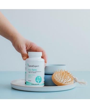 SanaExpert Hair Forte Vitamins with Biotin, Silica, Zinc for Hair & Nails - 120 Capsules - Buy Online on GoSupps.com