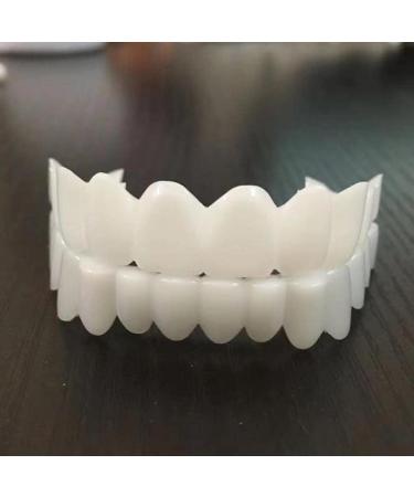 10 Set Resin Teeth Veneers - Comfortable Removable Upper Dentures | Reusable Tooth Covers - Buy Online on GoSupps.com