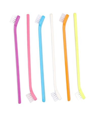 DOITOOL 6pcs Tooth Es Small Oral Plastic for Head Cleaning Supply Dog Durable Long The