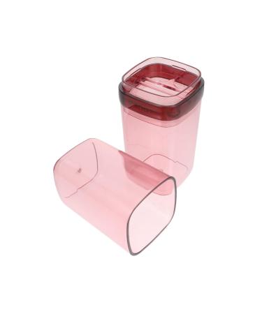 Beavorty travel washing cup travel toothbrushes etui toothpaste storage cup toothbrush cup body care needs toothpaste storage case toothpaste carrier travel accessories red 20.5x7x7cm