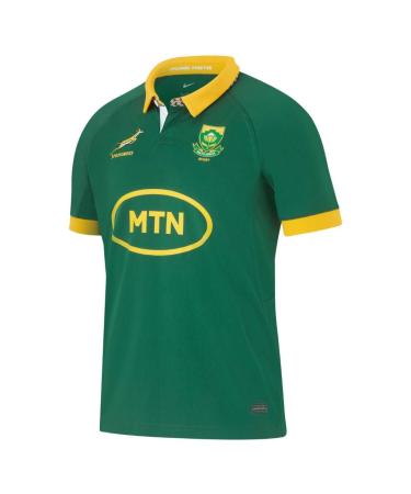 2023 Springbok Stadium Jersey Rugby Jersey Rugby T-Shirt Polo Shirt Men's Match Training Football Jersey XL Green