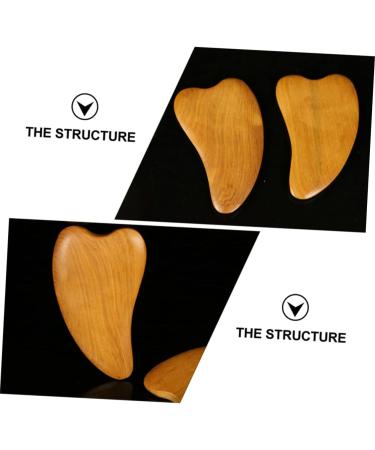 Healeeved Gua Sha Board Set - 4 Heart Shape Wooden Facial Massage Tools for Spa Scraping & Relaxation - Buy Online on GoSupps.com