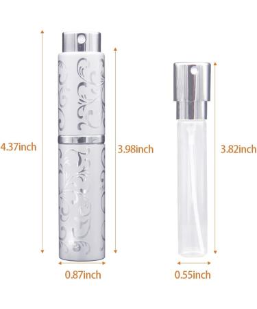 2-Piece 10ml Portable Atomizer Sprayer Set for Perfume | Refillable Fine Mist Spray Bottles | Travel-Friendly Perfume Atomizer Kit with Funnel | Silver & Black - Buy Online on GoSupps.com