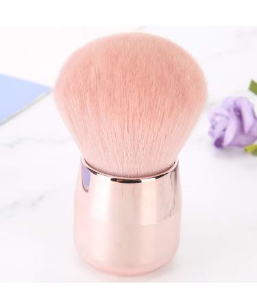 Round Head Powder Brush - Short Handle Seamless Makeup Brush | Soft Fiber Blush Brush for Flawless Finish - Buy Online on GoSupps.com