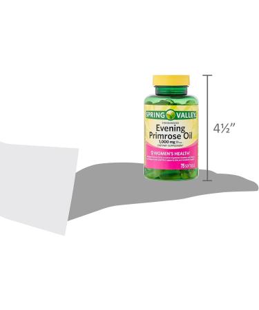 Women's Health Omega-6 Fatty Acid with Evening Primrose Oil Softgels - 1000mg 75ct | Luall Sticker Included - Buy Online on GoSupps.com