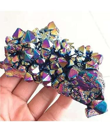 Natural raw Aura Crystal Cluster Colorful Electroplate 150-200g for Home Decoration - Buy Online on GoSupps.com