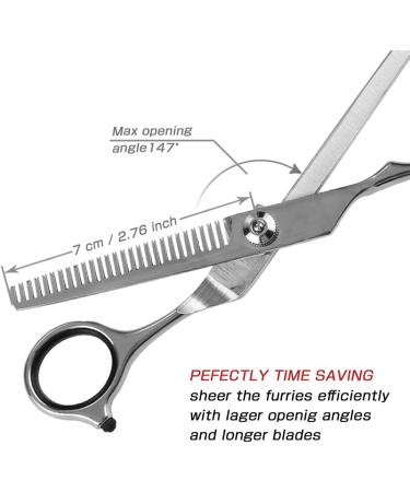Professional Stainless Steel Dog & Cat Grooming Scissors | Eye Cutting Tools | 17x6.6cm Fello Care - Buy Online on GoSupps.com