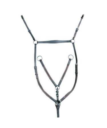 HKM breastplate with martingale fittings color silver black L - Buy Online on GoSupps.com