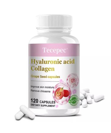 Marine Collagen 1000mg with Vitamin C Hyaluronic Acid - Skin Bones, Joints