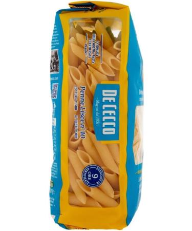  Italian Gourmet E.R. Pack of 10 De Cecco 100% Italian Penne Lisce N 40 pasta (500g) + Italian Gourmet Polpa (400g) - Buy Online on GoSupps.com