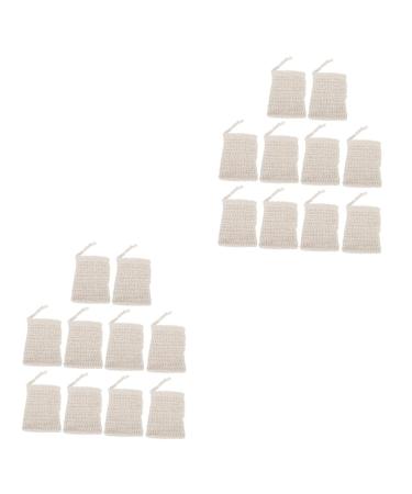 Hemoton 20 Pcs Soap Foaming Bag Soap Mesh Pouch Bar Soap Holder Soap Storage Bags Soap Mesh Bag Sisal