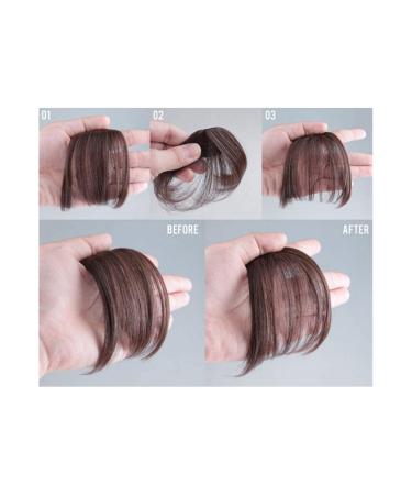 Minkissy Clip-in Hair Bangs | Light Brown Human Hair Extensions for Women & Girls - Buy Online on GoSupps.com