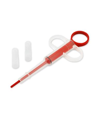 ds. distinctive style Plastic Pet Pill Tablet Feeder Durable Injector Syringes Medical Feeding Tool with Soft Tip for Cats Dogs (Red)