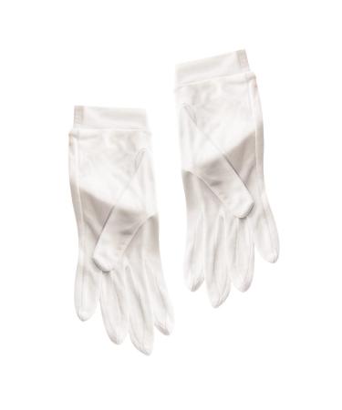 Ipetboom White Mittens 1 Pair Grooming Gloves Repairing Dry Skin Gloves Bedtime Gloves Inspection Gloves Hand Softening Gloves Paraffin Wax Mittens Beauty Products White Cosmetic Silk