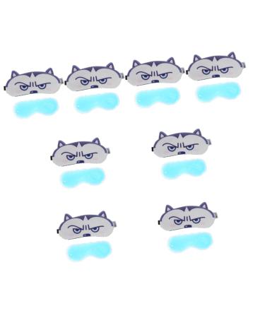 Fomiyes 8 pieces migraine migr m eyemask darkness swelling migraine night eye mask cooling eye mask comfortable blind eye flap sleeping caricature fabric sewer towel