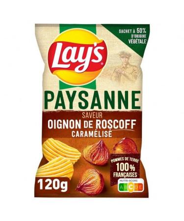 LAY'S | Caramelized Onion Country Chips 120G | Pack of (4) | free delivery