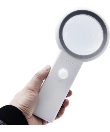 Portable Magnifying Glass with Light & Scale Handheld Large Magnifying Glass 18 LED Cold and Warm Light with 3 Modes Reading Magnifying Glass with Light for Seniors Hands Free 18 LED Cold and Warm 3 - Buy Online on GoSupps.com