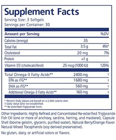 PRN DE3 Omega Benefits - Support for Eye Dryness - 2240mg EPA & DHA Triglyceride Form | 90 Count - 1 Month Supply - Buy Online on GoSupps.com