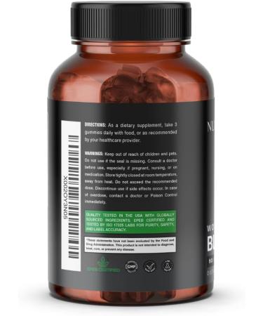 Nutriissa Organic Black Seed Oil Gummy - 4%+ Thymoquinone, Vegan Nigella Sativa, Anti-oxidant & Anti-inflammatory - 1050mg (90ct) - Buy Online on GoSupps.com