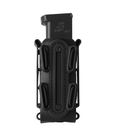 KRYDEX 9mm Pistol Mag Pouch Softshell Magazine Pouch Tactical Magazine Holder Tall With Belt Clip-Black