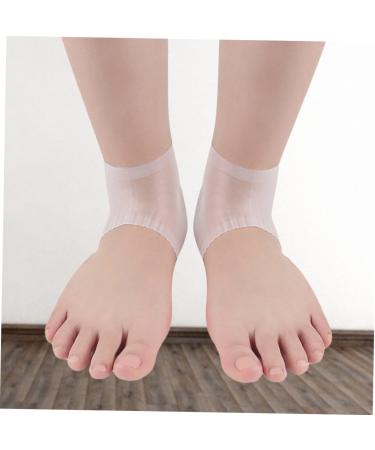 Healeved 3 Pairs Protective Sleeve Cushion Sleeves Pedicure Heel Crack Heel Soreness Relief Shoe Inserts White Sports Men and Women - Buy Online on GoSupps.com
