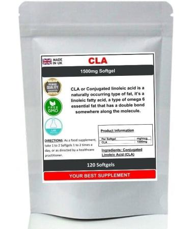 CLA 1500mg Softgel Capsules (Conjugated Linoleic Acid) High Strength 120 - Buy Online on GoSupps.com