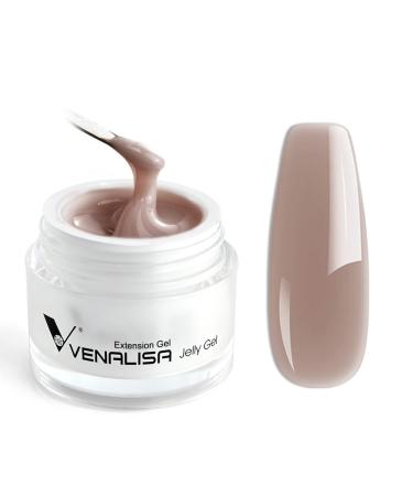 VENALISA 50ml Builder Nail Gel Kit Nail Art Acrylic French Nail Gray Nude Camouflage Natural Color Poly Gel Builder Extend Construction Jelly Poly Gel AL04