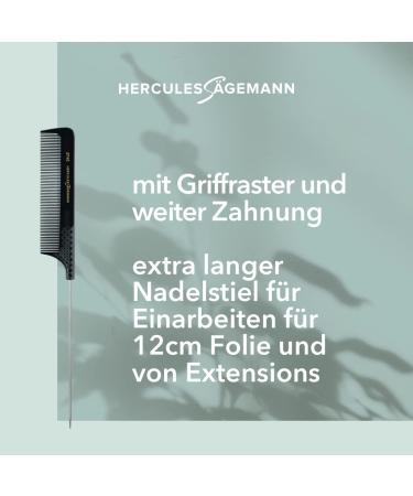 Hercules S mann 6740 Stielkamm - Premium Ebonite Hair Comb with Extra Long Steel Needles | 9.5 Wide Tooth Grip-Grid Comb | International Shipping Available - Buy Online on GoSupps.com