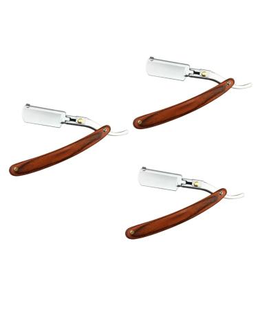 Beavorty 3st portable razor razor apparatus razor -pate men's razor manual razor made of metal safe razor old -fashioned straight blade beard man wooden