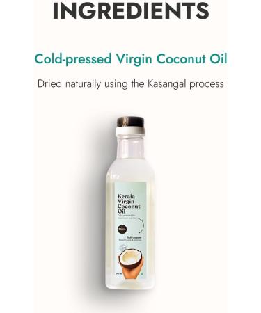 Red Carpet Kerla Virgin Cold-Pressed Coconut Oil 100% Pure Organic & Edible for Cooking Skin & Hair Health Oil Pulling 500 ml - Buy Online on GoSupps.com