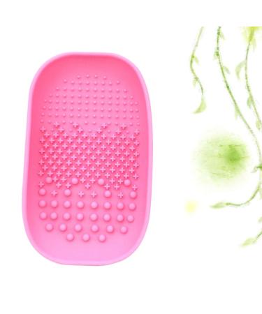 Minkissy Silicone Makeup Brush Cleaning Mat - Pink Cosmetic Brush Scrubber for Effortless Cleaning - Buy Online on GoSupps.com