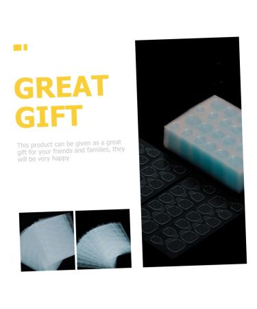 DRESSOOS 30 Sheets Manicure Jelly Stickers Labeling Stickers Transparent Nail Glue Stickers Fake Nail Glue Sticker Label Stickers Manicure Paste Convenient Silica Gel Invisible Jelly Glue - Buy Online on GoSupps.com