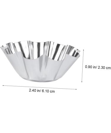 Milisten 12 Pcs Chocolate Chip Muffins Silicone Small Tart Cases Quiche Pan Egg Tart Stainless Egg Tart Wrapper Baking Mold Sushi Dipping Bowls Egg Tart Cups Egg Tart Tins Mini Pudding Mold Size 1x2pcs Silverx2pcs - Buy Online on GoSupps.com