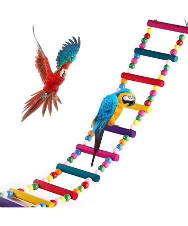 Buy Cablepelado Bird Ladder - Colorful Wooden Swing for Parrots Budgies & Cockatiels | Best Bird Toys Online - Buy Online on GoSupps.com