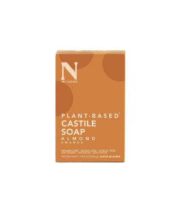 Dr. Natural Pure Castile Bar Soap - Almond Scent 4 oz (8 Bars) | Ultra-Moisturizing Essential Oils & Shea Butter Cleanser - Buy Online on GoSupps.com