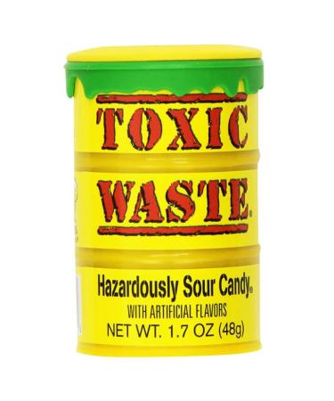 Toxic Waste Candy - 12 Pack Yellow Drums (42g each) - Apple Watermelon Lemon Blue Raspberry Black Cherry - Authentic USA Treats - International Shipping Available - Buy Online on GoSupps.com