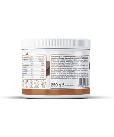 Vitalbodyplus Double Chocolate Flavor Powder - Low-Calorie Low-Sugar Vegan Gluten-Free 9 kcal per Portion 250g | International Shipping Available - Buy Online on GoSupps.com
