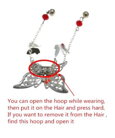 Tian Guan Ci Fu Xie Lian Butterfly Hair Clip - Cosplay Prop & Daily Hair Decor for Women & Girls - Perfect Gift - Buy Online on GoSupps.com