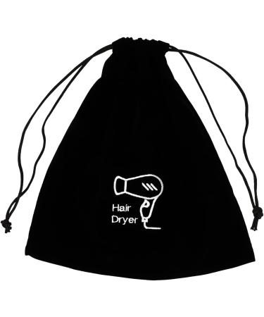 BIUDECO 4 Pcs Hair Dryer Storage Bag Mini Hair Organizer Storage Hair Dryer Travel Bag Tool Flannel Black - Buy Online on GoSupps.com