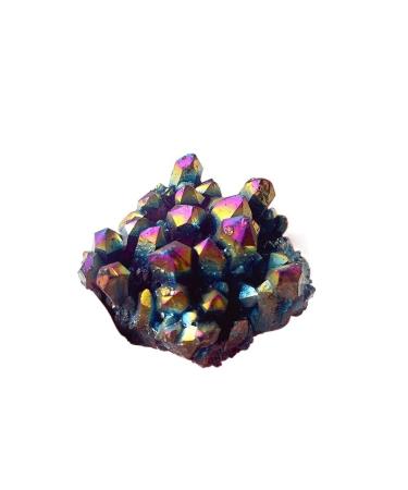 Crystal Rough Natural Crystal Clear Quartz Cluster Electroplated Colorful Crysral Cluster Specimen Home Decoration Gift