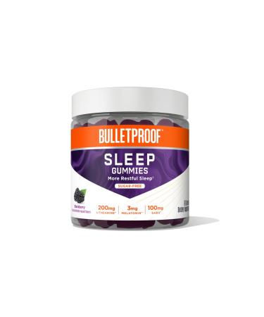 Bulletproof Sugar-Free BlackBerry Flavor Sleep Gummies 60 Count Keto Supplement for Sleep Support 60 Count (Pack of 1)