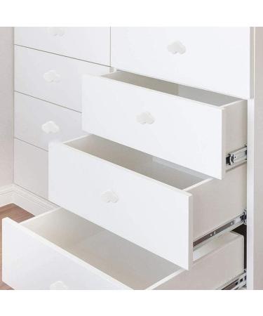 10 Decorative Cartoon Cloud Drawer Handles for Children's Room | White Furniture Knobs | Cloud Shaped Cupboard & Drawer Buttons - Buy Online on GoSupps.com