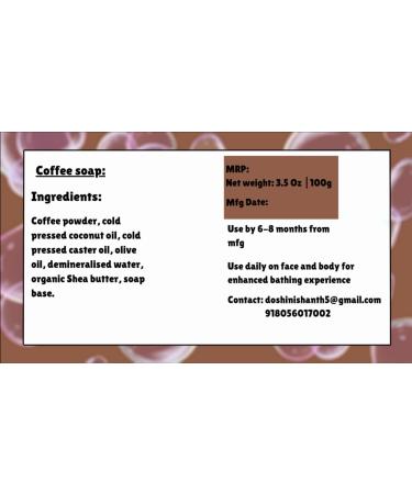 Large Black Coffee Soap Bar - Natural Exfoliating & Aromatic Cleanser | International Shipping Available - Buy Online on GoSupps.com